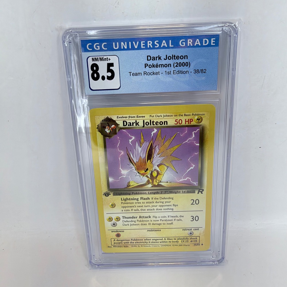 Pokemon Dark Jolteon 1st Edition Team Rocket 38/82 CGC 8.5 NM/Mint+ 2000 WOTC